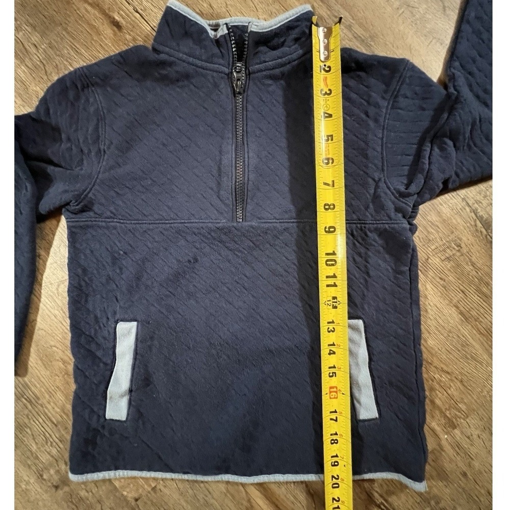 Cat & Jack Boys Navy Quilted Half-Zip Pullover Sweater Jacket Knit Size Medium - Picture 2 of 5